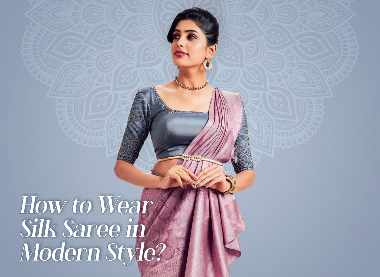 Modern Silk Saree Styling