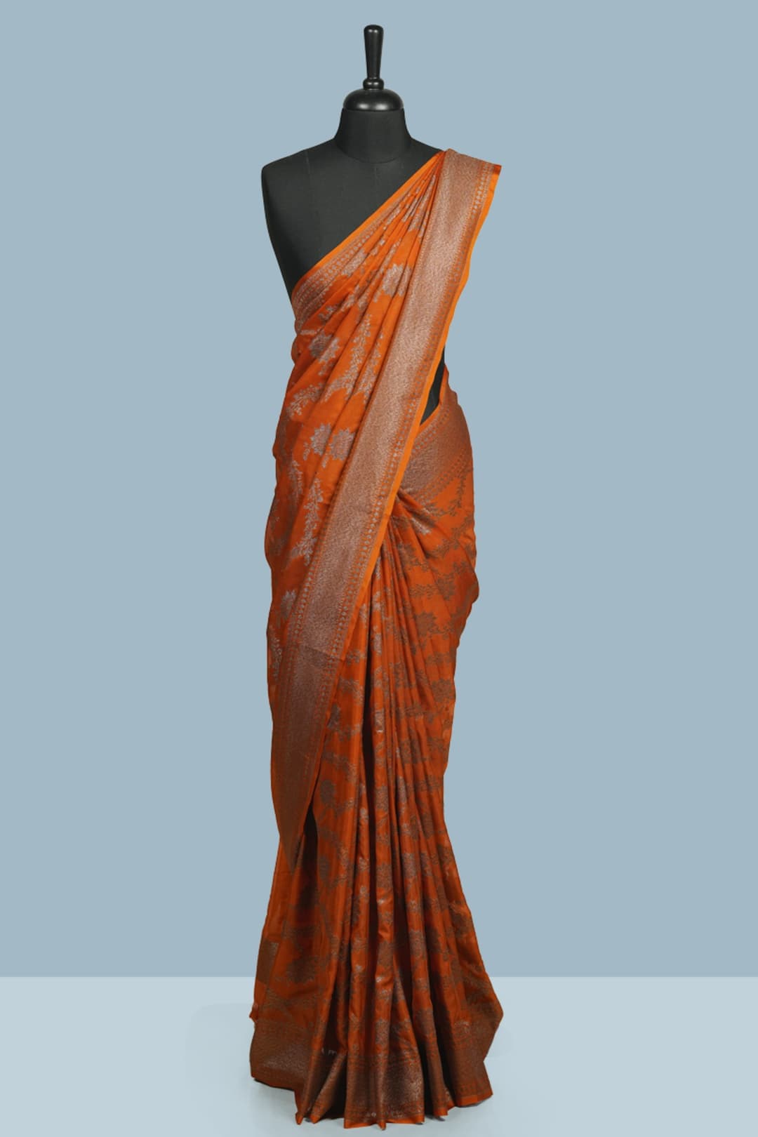 Chrome Yellow Banarasi Georgette Saree