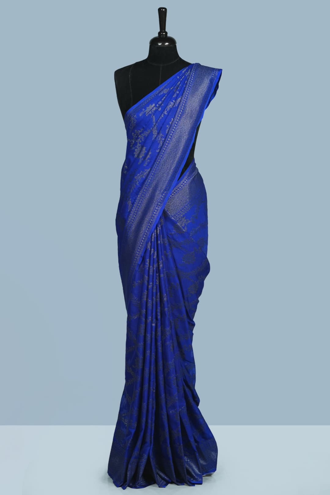 Royal Blue Banarasi Georgette Saree
