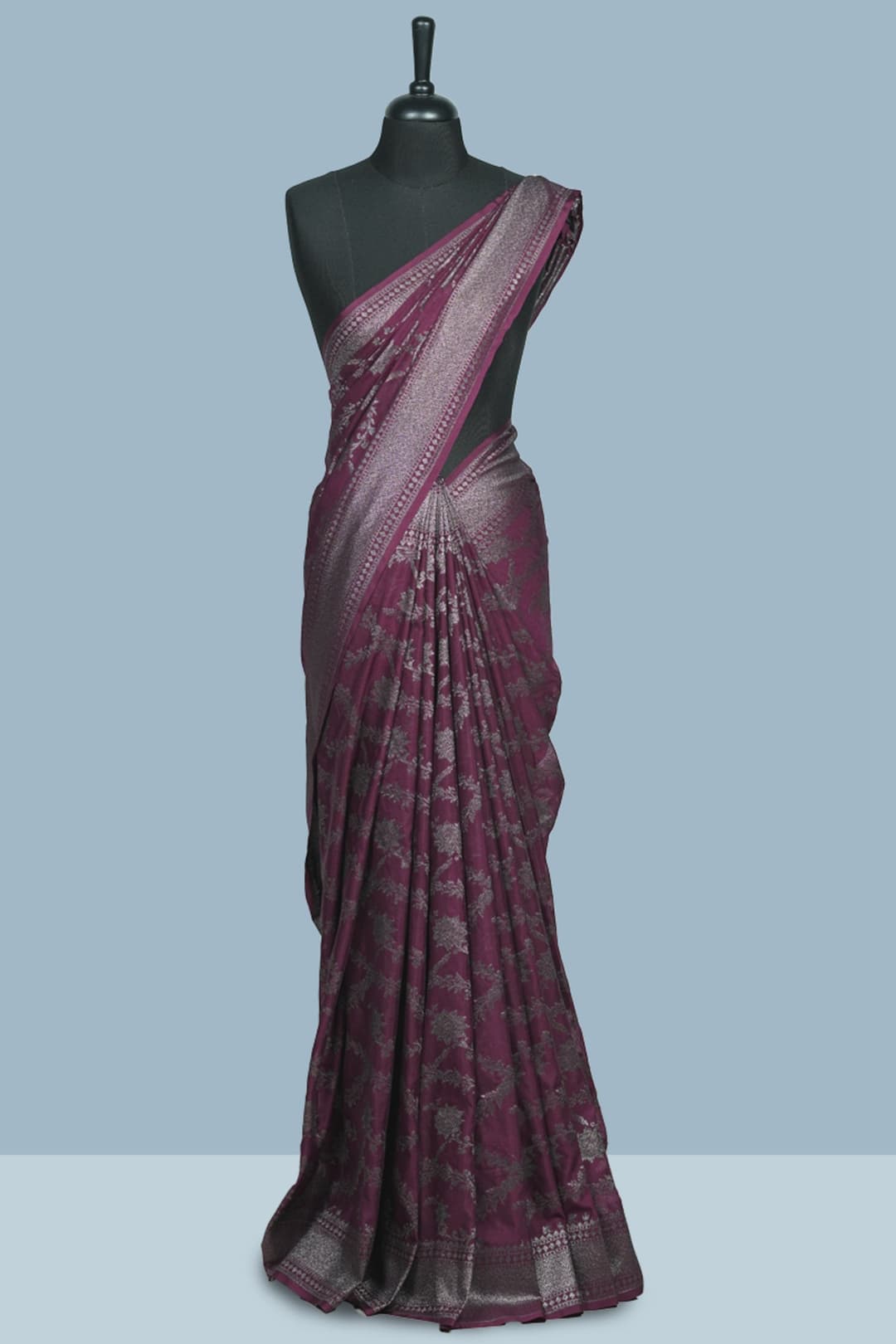Iris Purple Banarasi Georgette Saree 