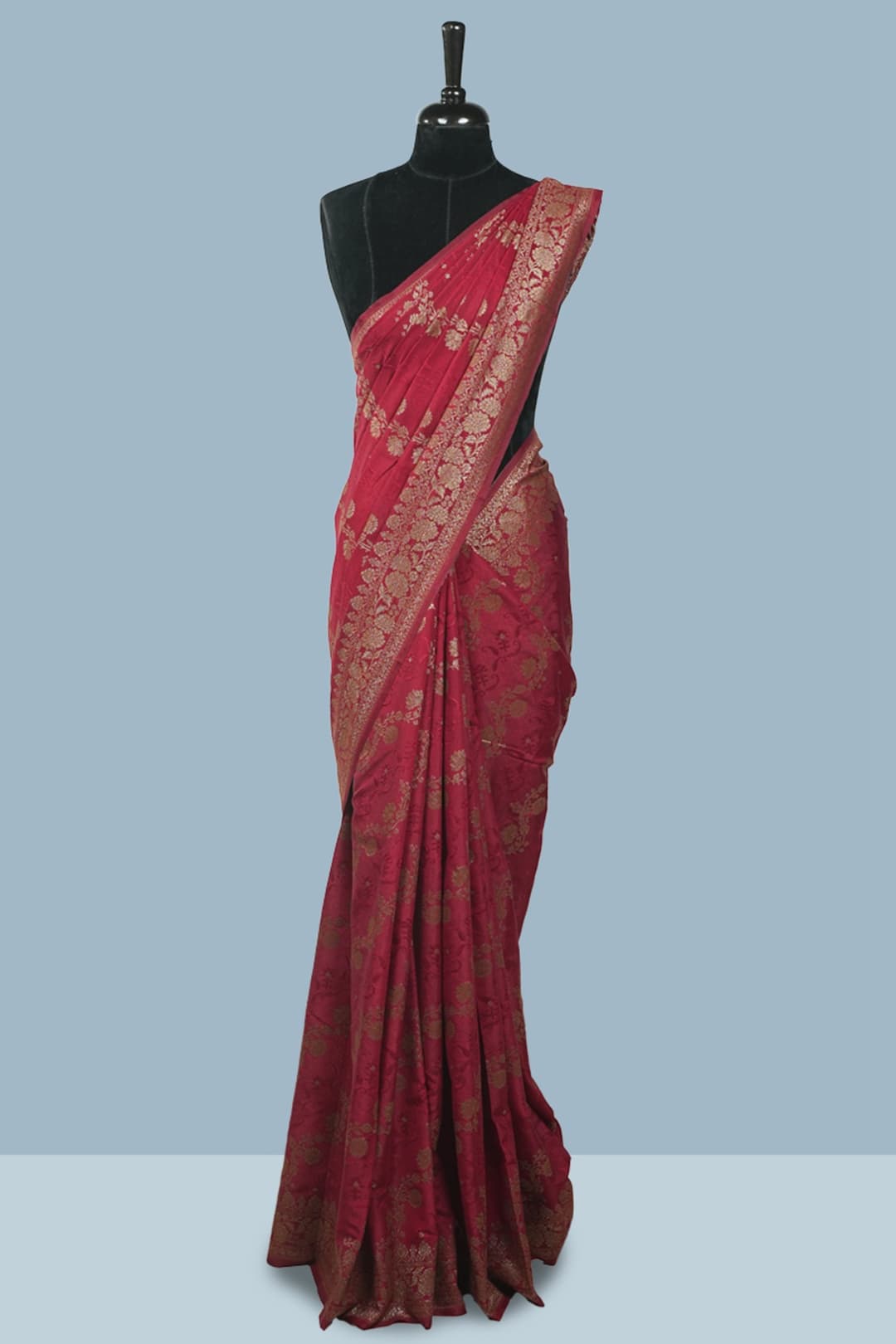 Scarlet Red Banarasi Georgette Saree 