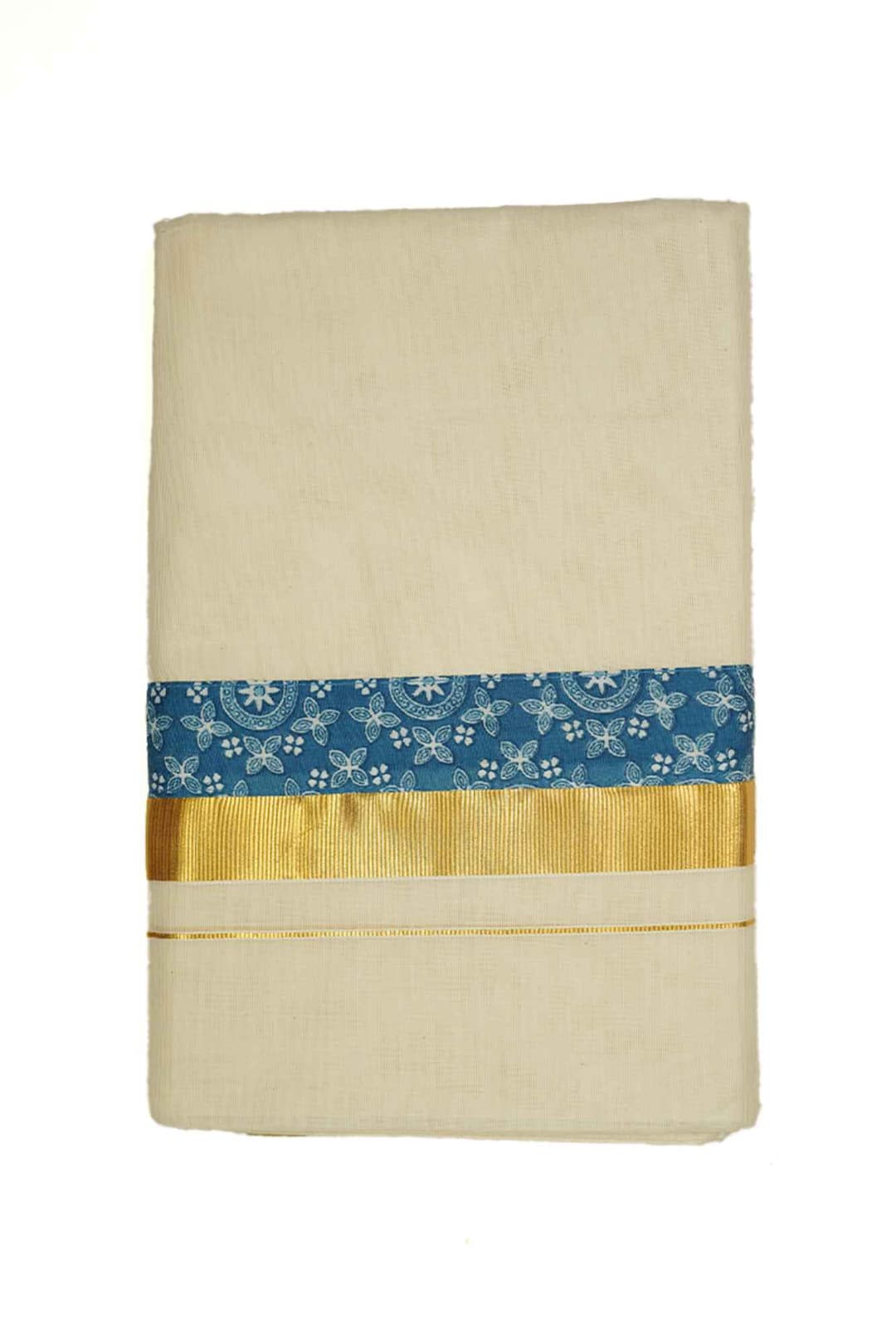 Off White Dhoti with Printed Kara