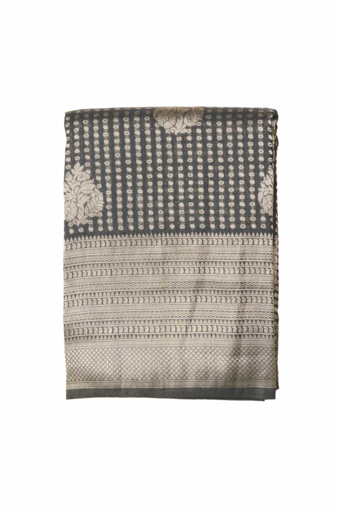 Black Designer Semi Banarasi Saree